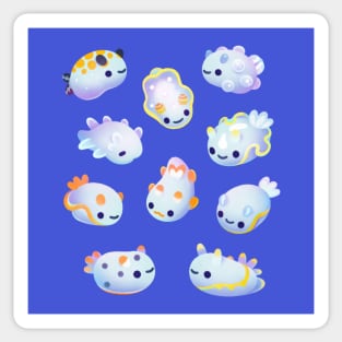 White sea slug Sticker